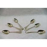 A set of six George III old English pattern teaspoons, London 1812,