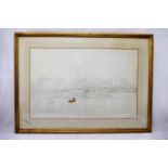 19th century 'Salamanca' Pencil and watercolour Unsigned 23cm x 34cm Titled to verso Framed and