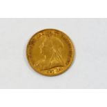 A Victoria half sovereign,