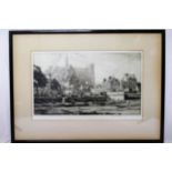 Malcolm Osborne (1880-1963) 'Morning at Amiens' Etching Signed and titled to lower margin 23cm x