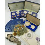 Two cased proof sets of the 'First National Coinage of Barbados',