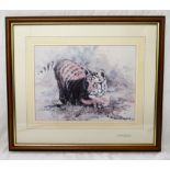 David Shepherd (1931-2017) Two prints of an elephant and a tiger cub Each signed to the mount 16.