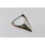 A Georg Jensen silver cloak brooch, in the form of a stylised arrow head,