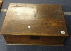 A 19th Century oak 'Bible Box' 60cm wide.