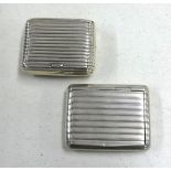 Two silver snuff boxes (1 stamped Sterling).
