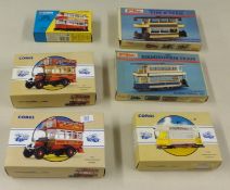 A large collection of boxed diecast models including Corgi buses, GB buses, Exclusive First