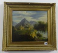 Unsigned, a 19th century oil on canvas, Continental Landscape scene.