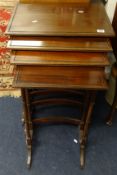 Mahogany quartetto nest of tables, with ring turned legs.