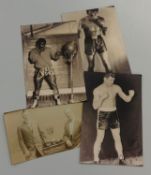 Collection of photographs and re-prints of traditional boxers in two albums.