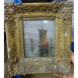 Various pictures and prints including signed Deakin 'Snow Scene', small oil 'Chinese sail boat' in