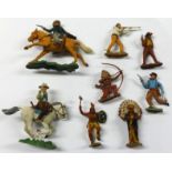 Small collection of Herald plastic western figures