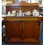 A Victorian mahogany Chiffonier, width 114cm.