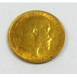 Edward VII gold half sovereign, dated 1909.