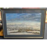 Nick Luff, pastel 'Dartmoor View', 36cm x 51cm.