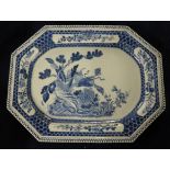 A 19th century Chinese blue and white porcelain meat platter.