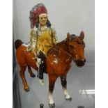 Beswick style figure Indian chief on horseback (marked foreign).