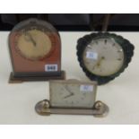 Three retro Kienzel circular mantel clocks including Crontea (3).