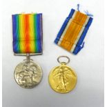 A Great War pair of medals, (Toull), (2).