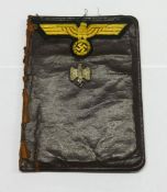 A World War 2 Third Reich leather wallet (worn).