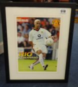 Football Memorabilia, autographs including Van Nistelrooy, Ronaldo and Larsson and others six in