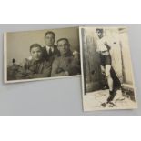 Four albums of boxing memorabilia including prints of old photographs, newspaper clippings, boxing