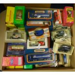 Collection of Diecast models including Maisto Sports car collection, Matchbox lorries, various Lledo