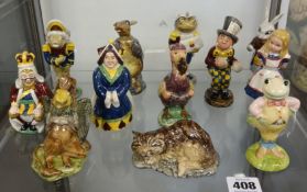 Beswick, Alice in Wonderland series eleven figures plus a Royal Albert figure 'Toad' (12).