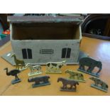 Pope Joan game, vintage Noah's ark and animals, various boxes etc.