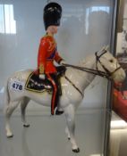 Beswick, H.R.H The Duke of Edinburgh mounted on Alamein, trooping the colour 1957.