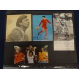 The Tony Ellis collection of football memorabilia with autographs from Pele, Johan Cruyff also