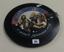 VINYL RECORD Little Angels 'I Aint Gonna Cry' a 12" disc in original tin.