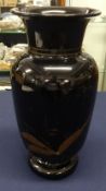 Victorian amethyst glass vase height 30cm.