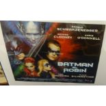 CINEMA FILM POSTER COLLECTION Two posters, Batman and Robin and Captain America, 29 x 40cm (2).