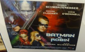 CINEMA FILM POSTER COLLECTION Two posters, Batman and Robin and Captain America, 29 x 40cm (2).