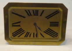 Tiffany and Co, a brass case mantel clock 16cm wide.