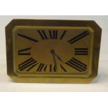 Tiffany and Co, a brass case mantel clock 16cm wide.