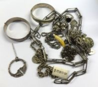 Collection of various Silver and other jewellery and effects.