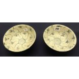 Tek Sing Cargo, pair of blue and white porcelain Lotus bowls.