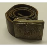 WW2 German SS belt buckle with leather belt.(without guarante)