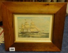 A small print 'A Clipper Ship', three modern signed prints 'Senninapag', Frances Bedeman signed