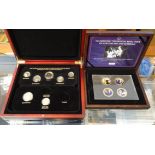 Boxed sets of coins and medallions including QE2 national emblem part set, royal tour of New Zealand