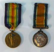 A pair of medals awarded to 'A.J.White, York Regiment, 63804', British War Medal 1914-1918 and