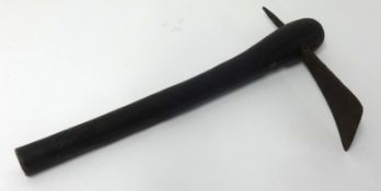 A Zulu adze, length 38cm.