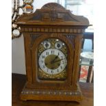 Victorian Junghams bracket clock in oak case height 47cm