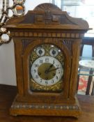 Victorian Junghams bracket clock in oak case height 47cm