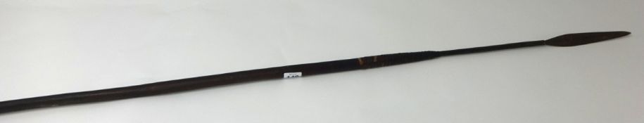 A Zulu hunting spear, length 130cm.