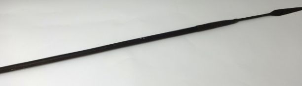 A Zulu hunting spear, length 142cm.