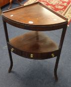 A 19th century mahogany corner washstand