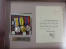 A collection of medals awarded to PTE G. Terry of Royal West Kent Regiment, British War Medal,