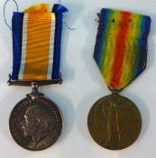 A pair of medals awarded to 'A.Robertson Royal Navy, 20536', British War Medal 1914-1918 and Victory